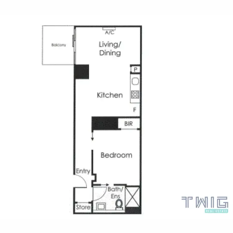 Floorplan of Homely apartment listing, 809/17 Singers Lane, Melbourne VIC 3000