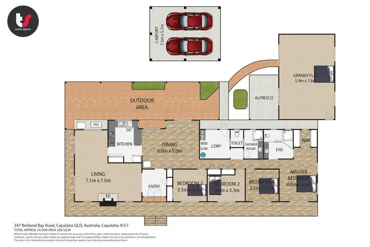 Floorplan of Homely house listing, 347 Redland Bay Road, Capalaba QLD 4157