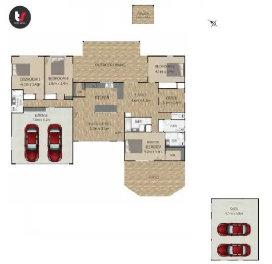 Floorplan of Homely house listing, 14-16 Trent Court, Forestdale QLD 4118