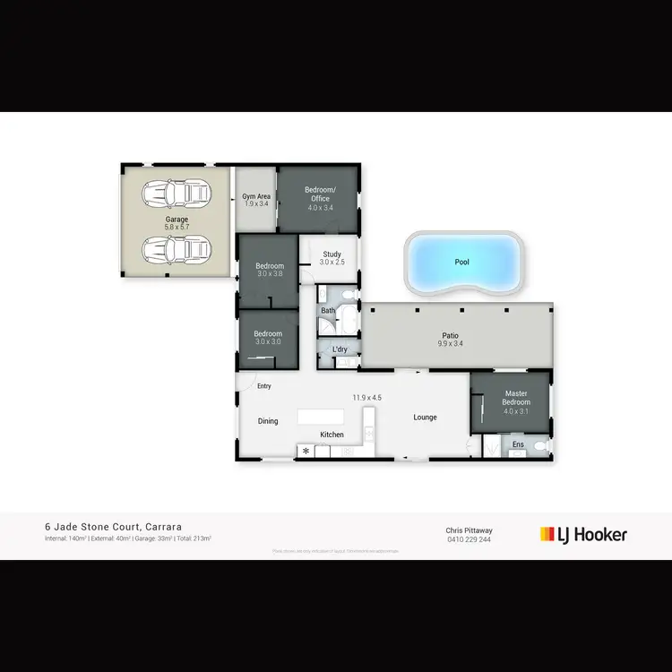 Floorplan of Homely house listing, 6 Jade Stone Court, Carrara QLD 4211