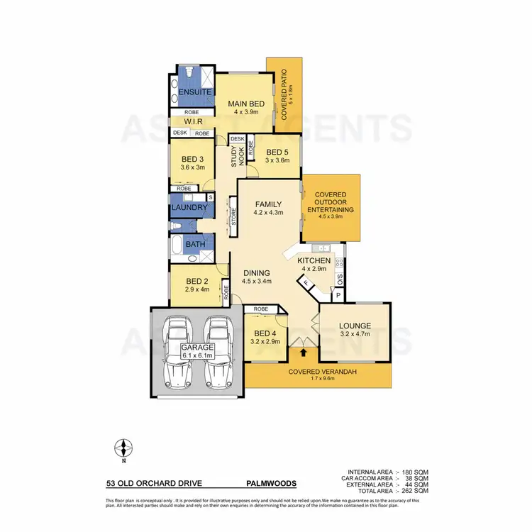 Floorplan of Homely house listing, 53 Old Orchard Drive, Palmwoods QLD 4555