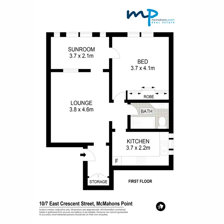 Floorplan of Homely apartment listing, 10/7 East Crescent Street, Mcmahons Point NSW 2060