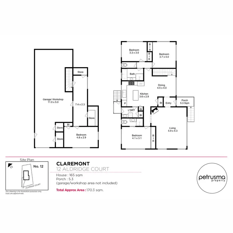 Floorplan of Homely house listing, 12 Aldridge Court, Claremont TAS 7011
