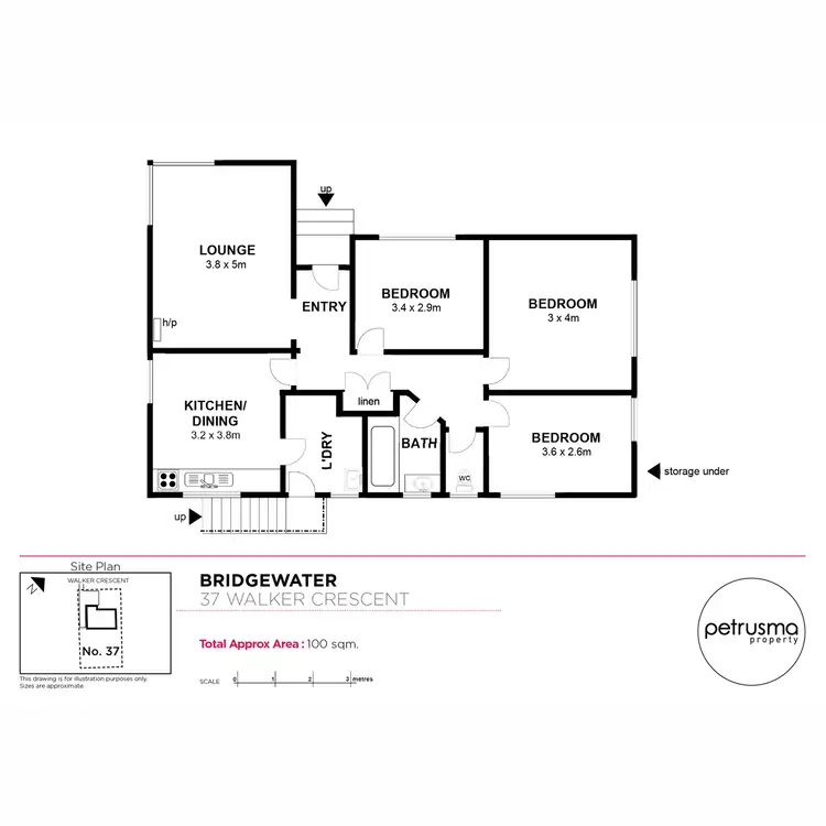 Floorplan of Homely unit listing, 1/37 Walker Crescent, Bridgewater TAS 7030
