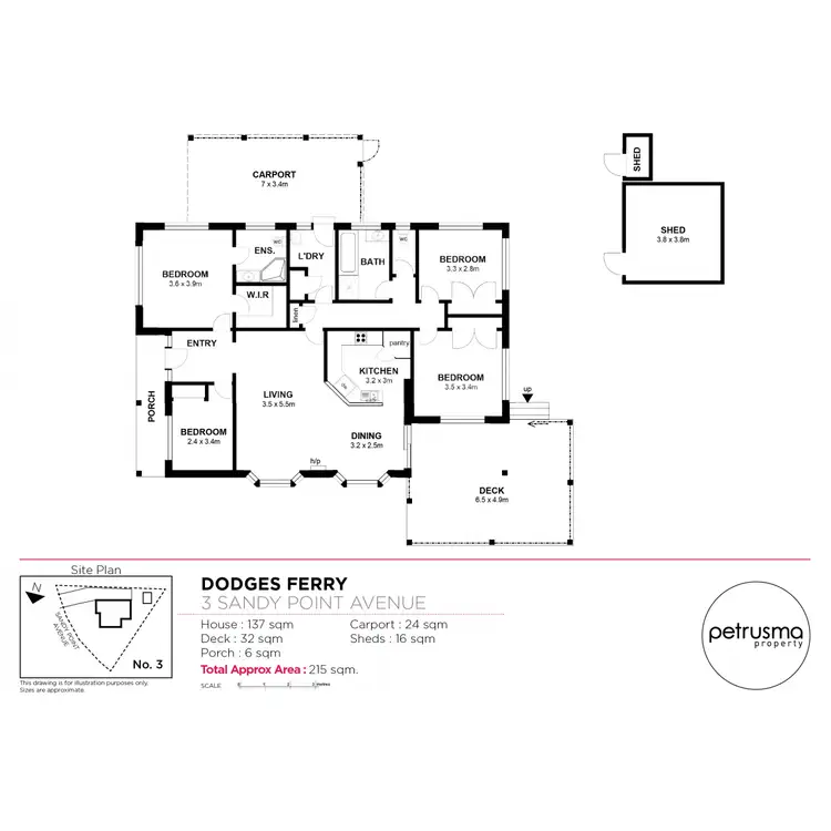 Floorplan of Homely house listing, 3 Sandy Point Avenue, Dodges Ferry TAS 7173