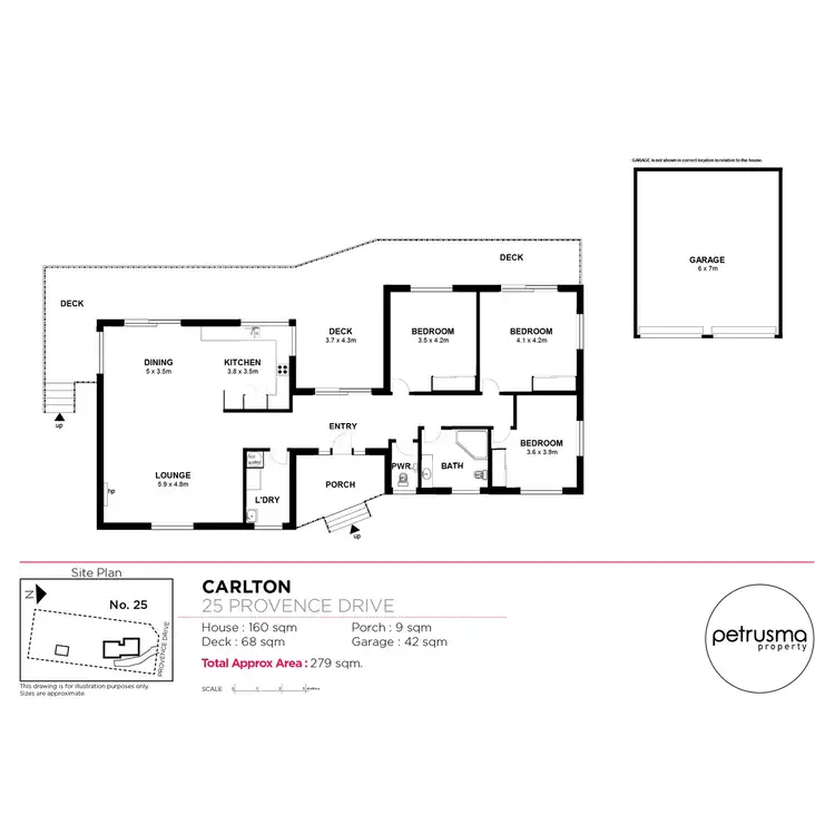 Floorplan of Homely house listing, 25 Provence Drive, Carlton TAS 7173