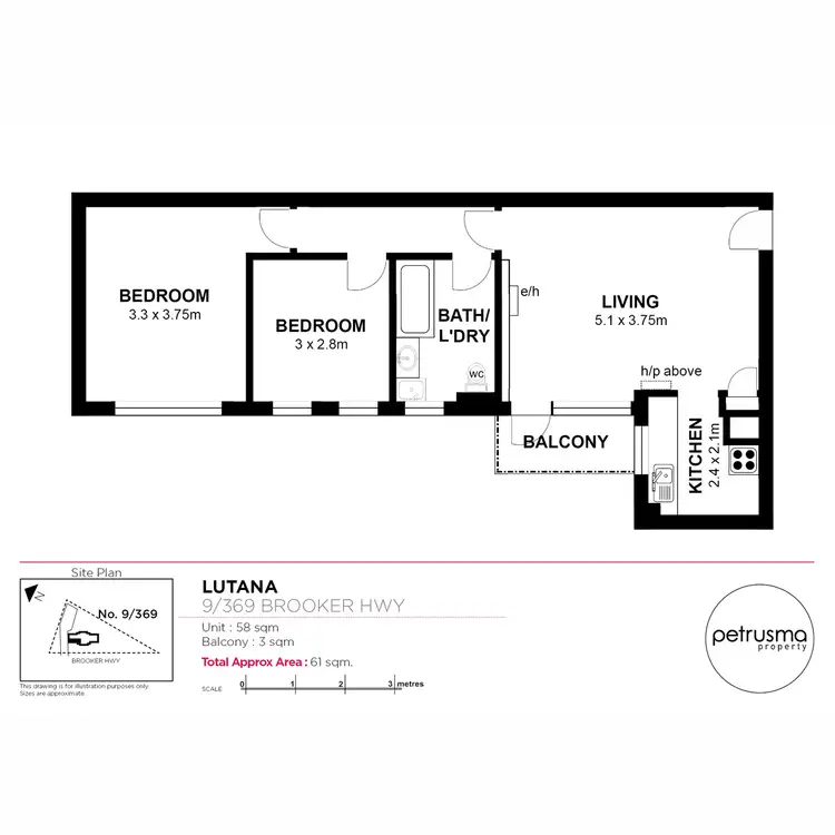 Floorplan of Homely unit listing, 9/369 Brooker Highway, Lutana TAS 7009