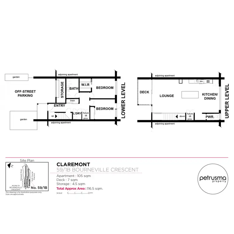 Floorplan of Homely unit listing, 45/1B Bournville Crescent, Claremont TAS 7011
