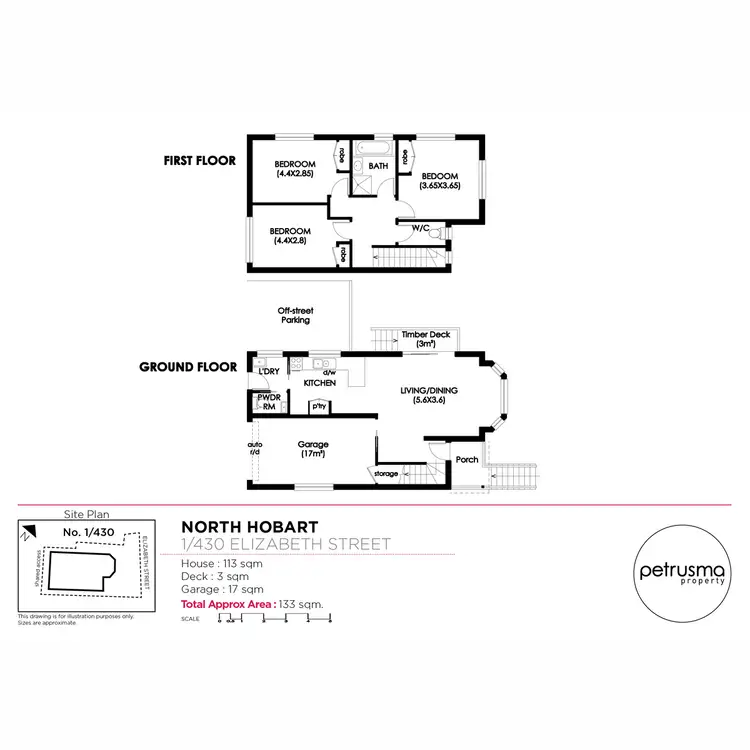Floorplan of Homely unit listing, 1/430 Elizabeth Street, North Hobart TAS 7000