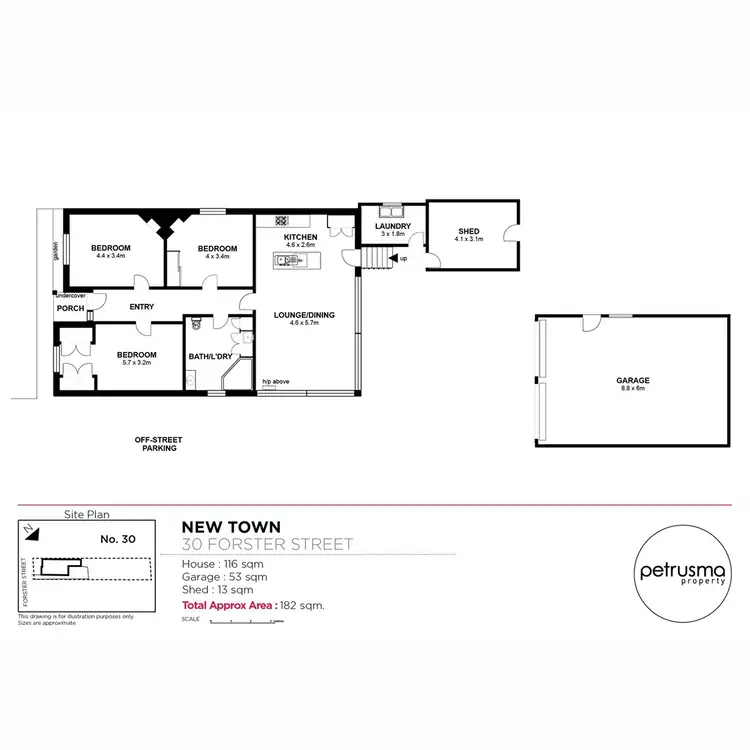 Floorplan of Homely house listing, 30 Forster Street, New Town TAS 7008