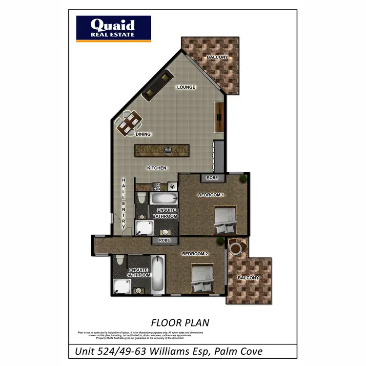 Floorplan of Homely apartment listing, 524/49-63 Williams Esplanade, Palm Cove QLD 4879