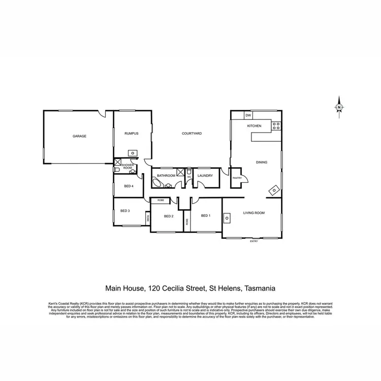 Floorplan of Homely rural property listing, 120 Cecilia Street, St Helens TAS 7216