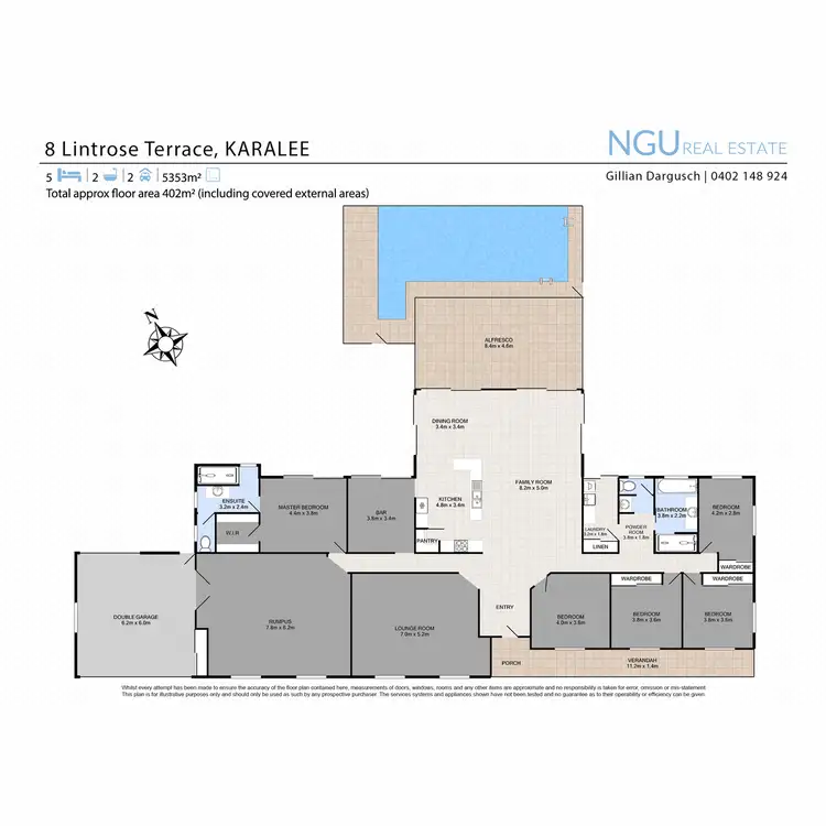 Floorplan of Homely house listing, 8 Lintrose Terrace, Karalee QLD 4306