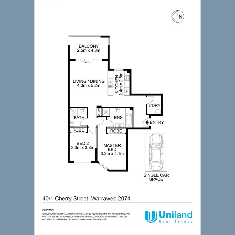 Floorplan of Homely apartment listing, 40/1-3 Cherry Street, Warrawee NSW 2074