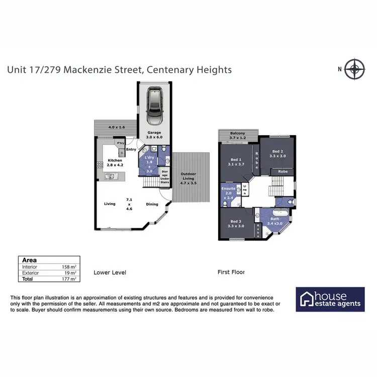 Floorplan of Homely townhouse listing, 17/279 MacKenzie Street, Centenary Heights QLD 4350