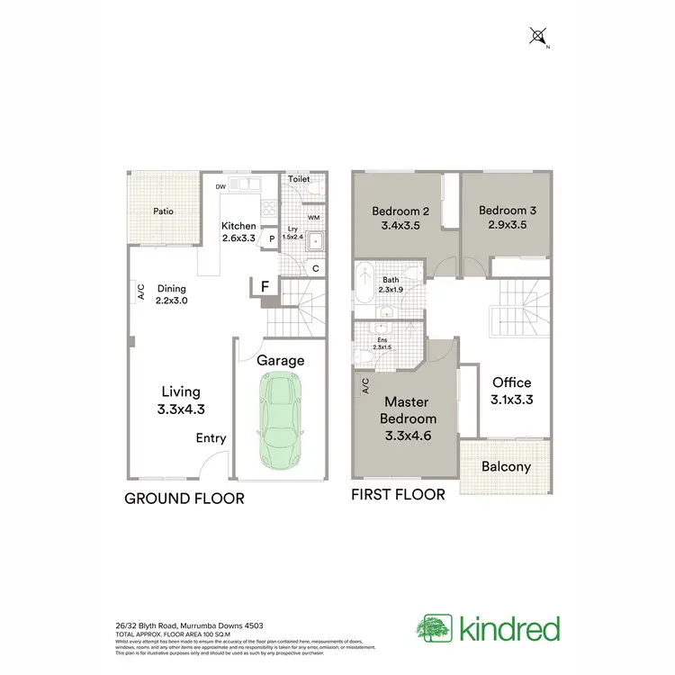 Floorplan of Homely townhouse listing, 26/32 Blyth Road, Murrumba Downs QLD 4503