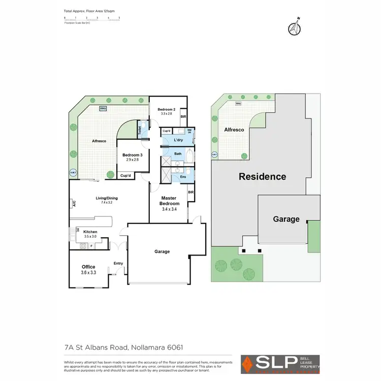 Floorplan of Homely semi-detached listing, 7A St Albans Road, Nollamara WA 6061