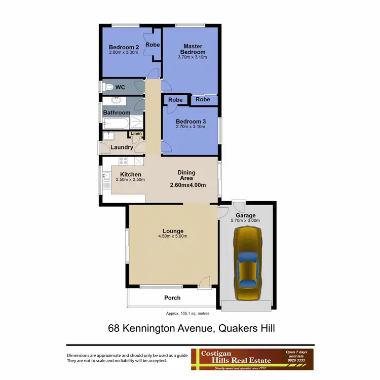 Floorplan of Homely semi-detached listing, 68 Kennington Avenue, Quakers Hill NSW 2763