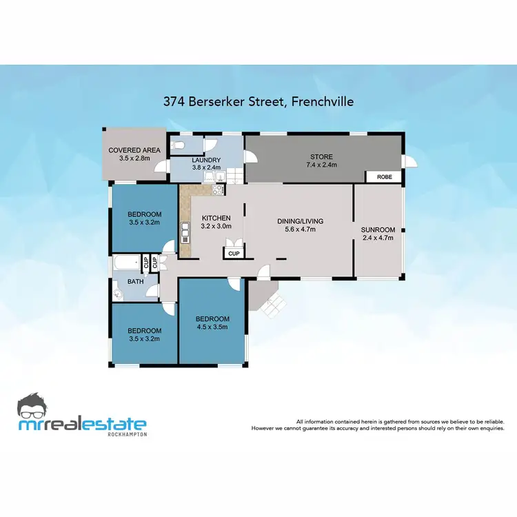 Floorplan of Homely house listing, 374 Berserker Street, Frenchville QLD 4701