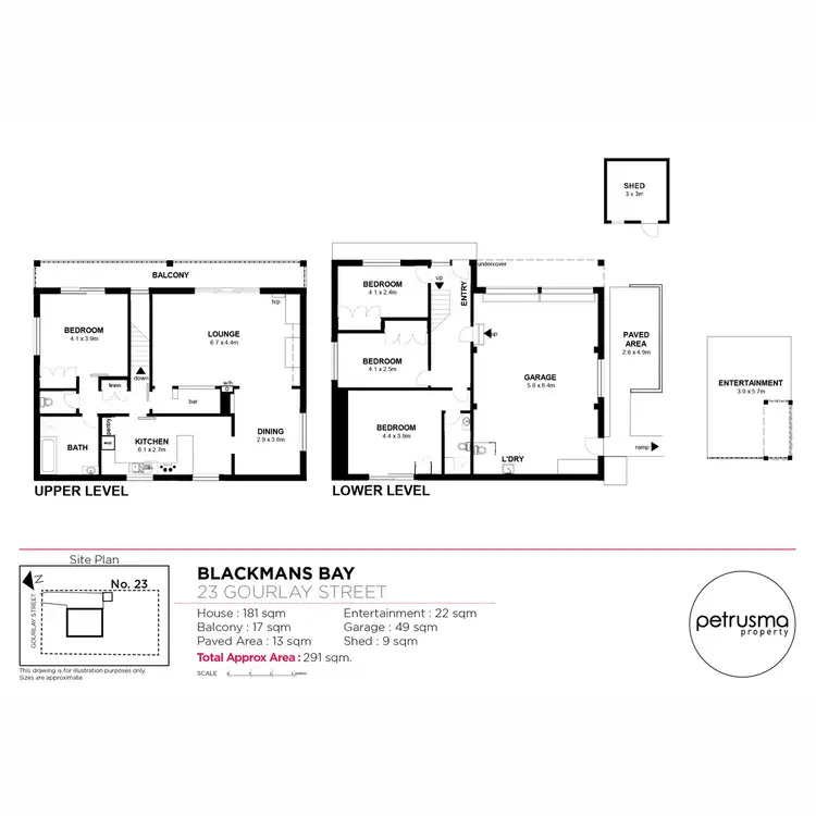 Floorplan of Homely house listing, 23 Gourlay Street, Blackmans Bay TAS 7052
