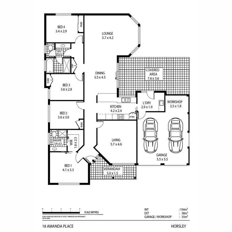 Floorplan of Homely house listing, 18 Amanda Place, Horsley NSW 2530
