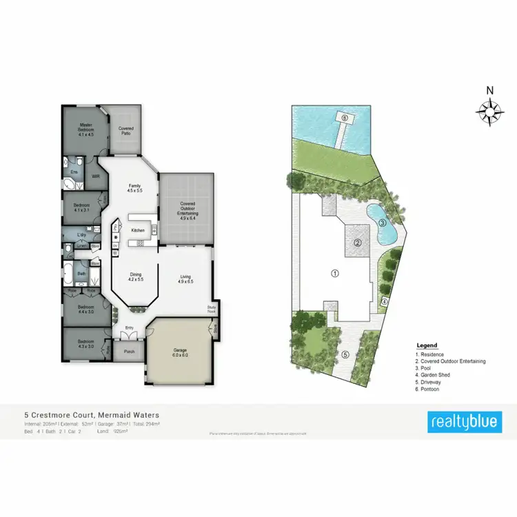 Floorplan of Homely house listing, 5 Crestmore Court, Mermaid Waters QLD 4218