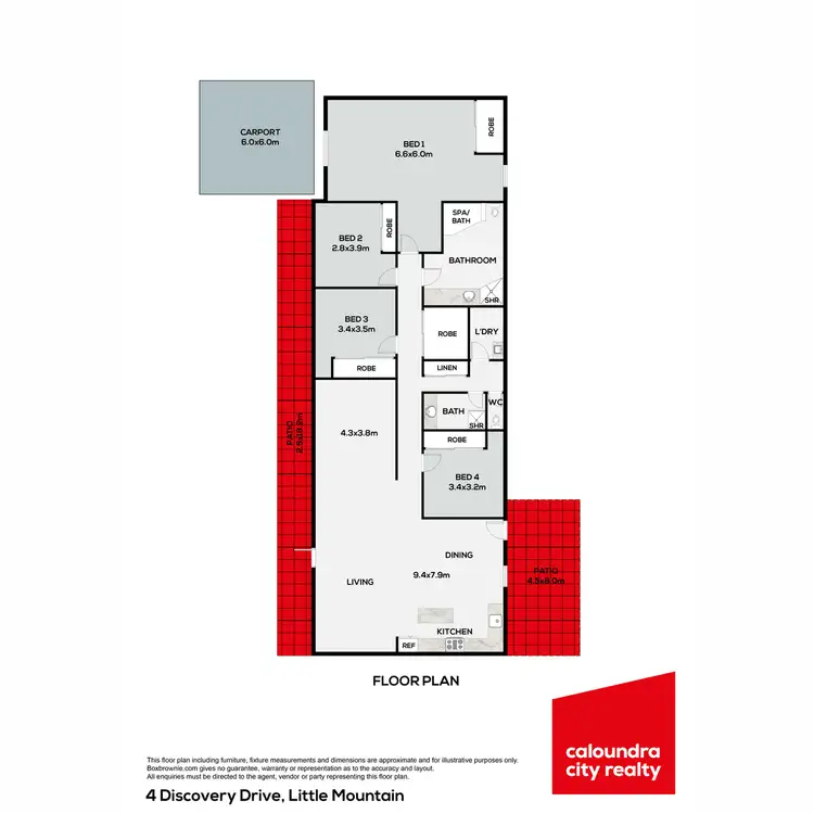 Floorplan of Homely house listing, 4 Discovery Drive, Little Mountain QLD 4551