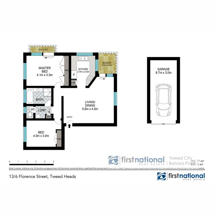 Floorplan of Homely unit listing, 13/6 Florence Street, Tweed Heads NSW 2485