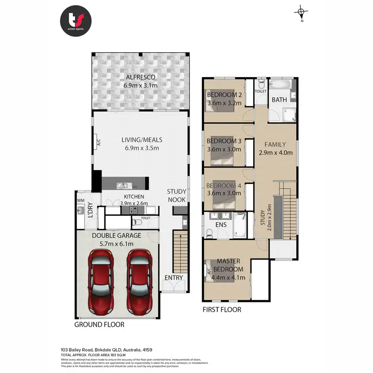 Floorplan of Homely house listing, 103 Bailey Road, Birkdale QLD 4159