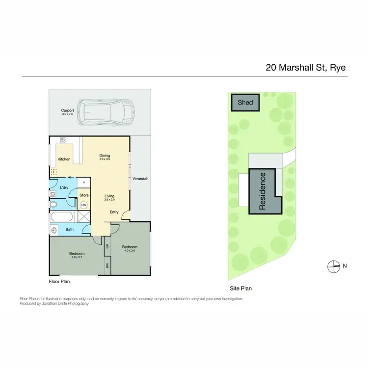 Floorplan of Homely house listing, 20 Marshall Street, Rye VIC 3941