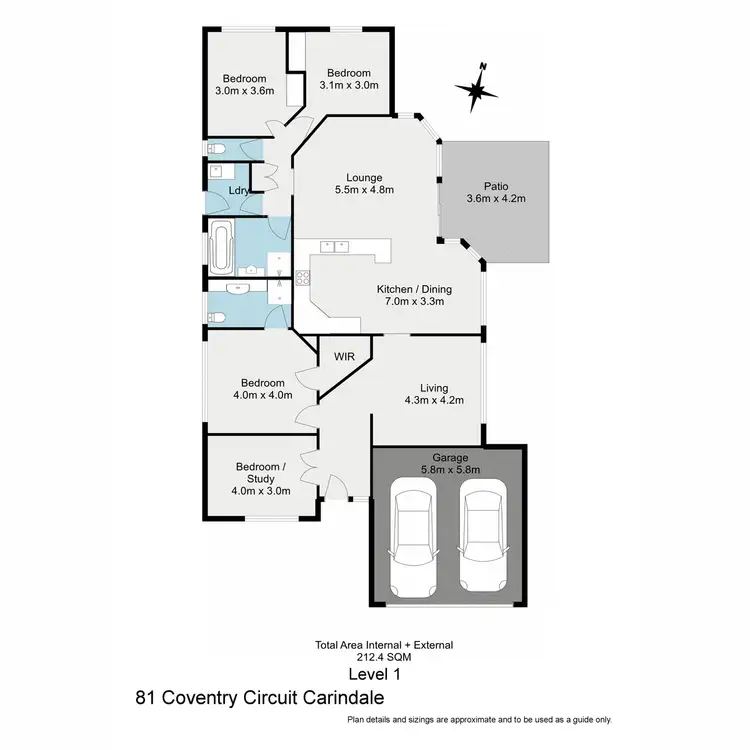 Floorplan of Homely house listing, 81 Coventry Circuit, Carindale QLD 4152