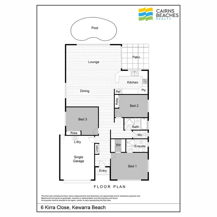 Floorplan of Homely house listing, 6 Kirra Close, Kewarra Beach QLD 4879