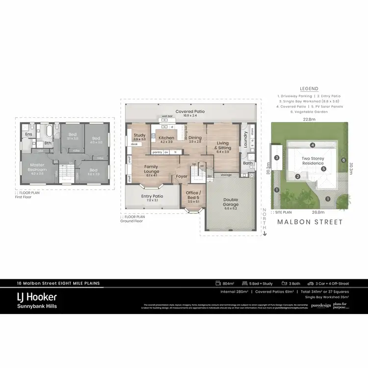 Floorplan of Homely house listing, 16 Malbon Street, Eight Mile Plains QLD 4113