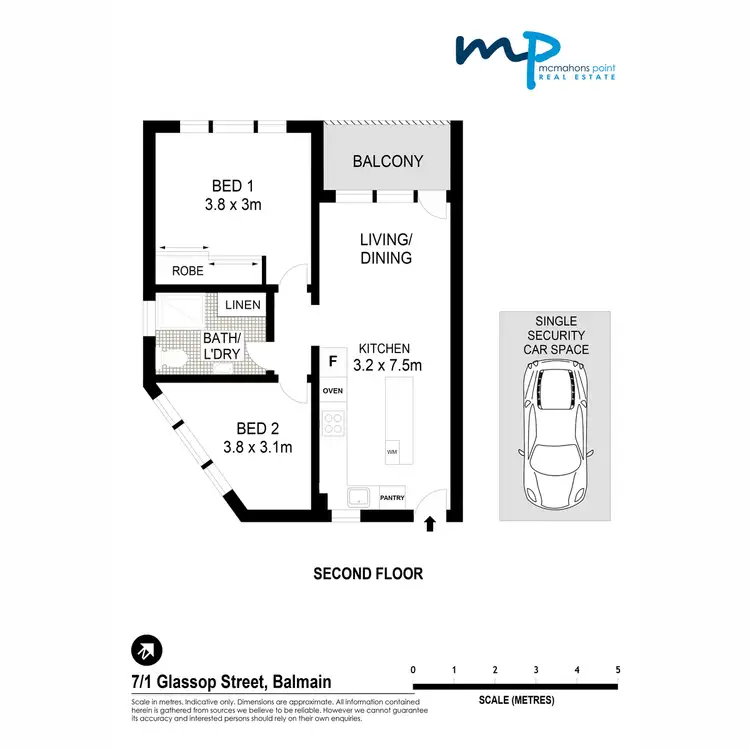 Floorplan of Homely apartment listing, 7/1 Glassop Street, Balmain NSW 2041
