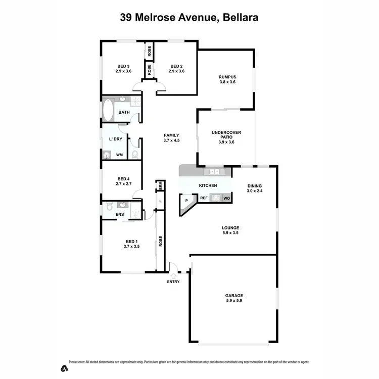 Floorplan of Homely house listing, 39 Melrose Avenue, Bellara QLD 4507