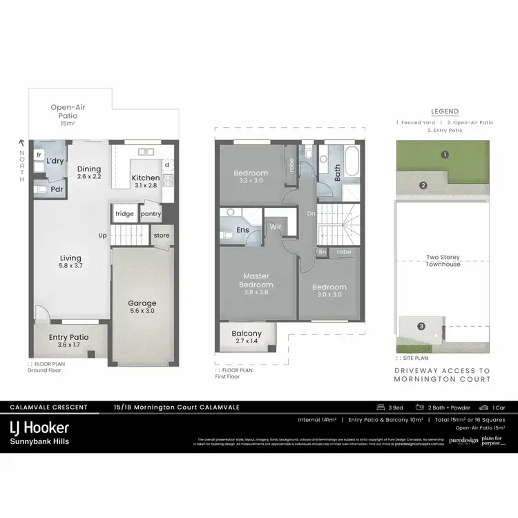 Floorplan of Homely townhouse listing, 15/18 Mornington Court, Calamvale QLD 4116