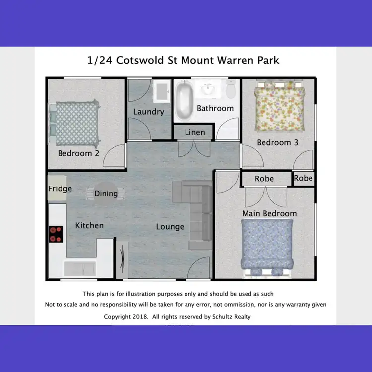 Floorplan of Homely unit listing, 1/24 Cotswold Street, Mount Warren Park QLD 4207