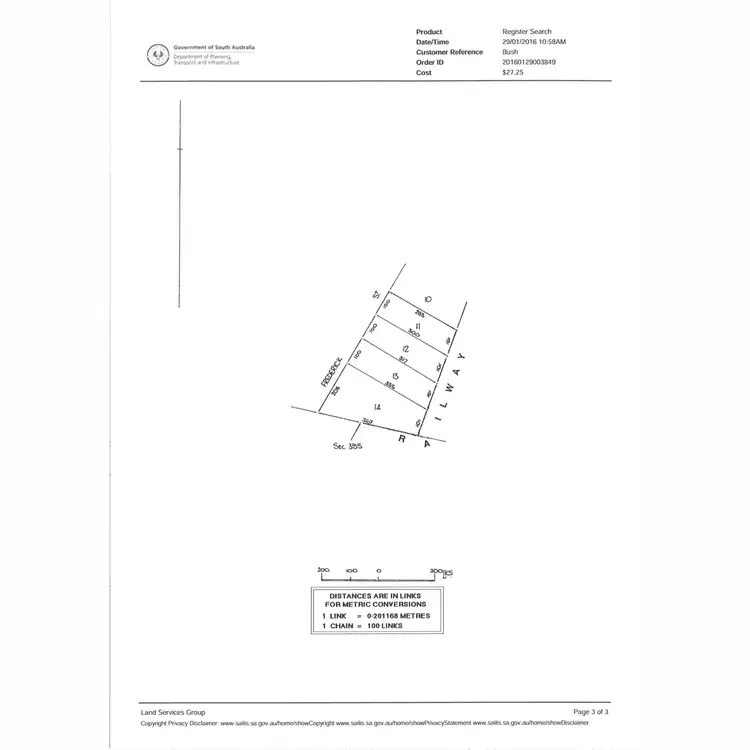Floorplan of Homely land listing, LOT 11 Frederick Street, Saddleworth SA 5413