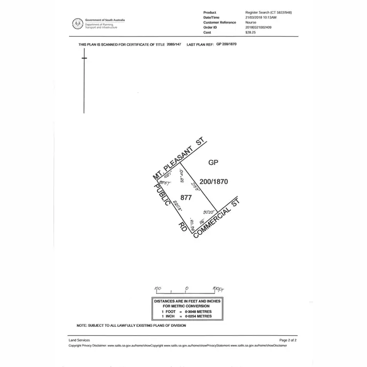 Floorplan of Homely land listing, LOT 877 Commercial Street, Burra SA 5417