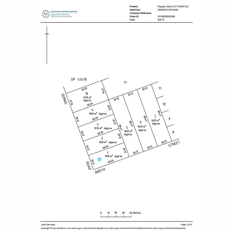 Floorplan of Homely land listing, 2 Dennis Road, Auburn SA 5451