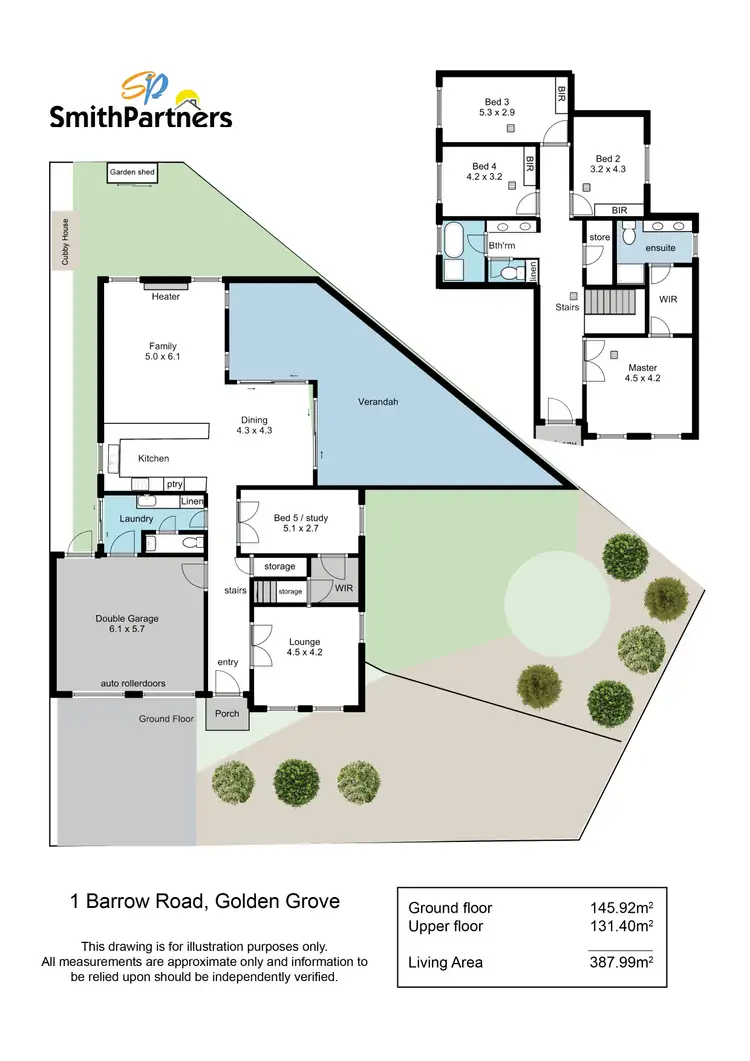 Floorplan of Homely house listing, 1 Barrow Road, Golden Grove SA 5125