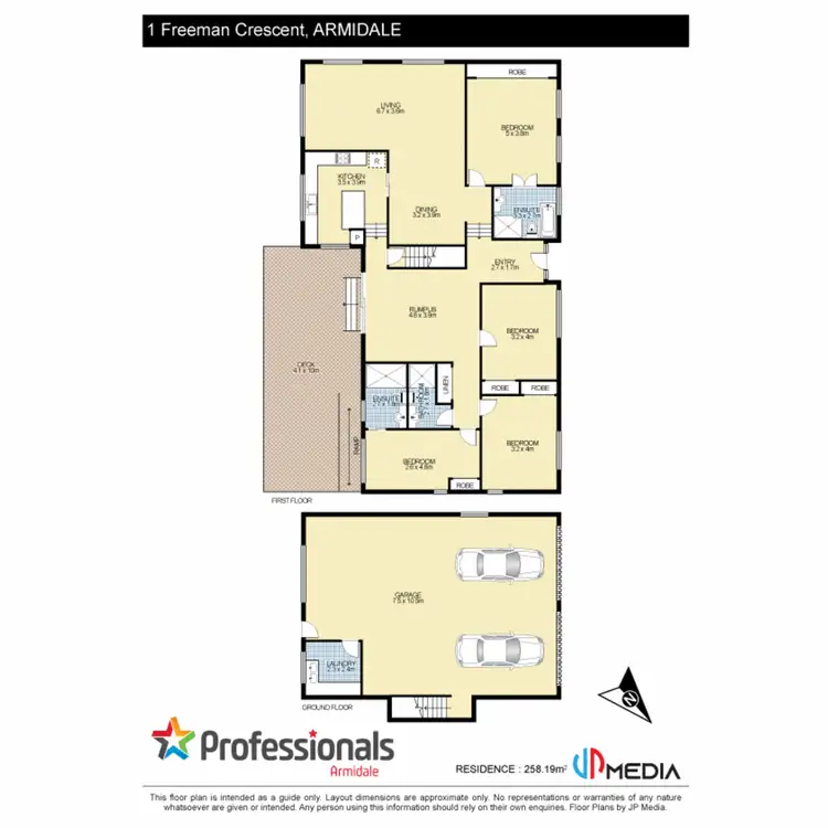 Floorplan of Homely house listing, 1 Freeman Crescent, Armidale NSW 2350