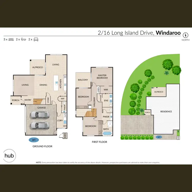 Floorplan of Homely house listing, 2/16 Long Island Drive, Windaroo QLD 4207
