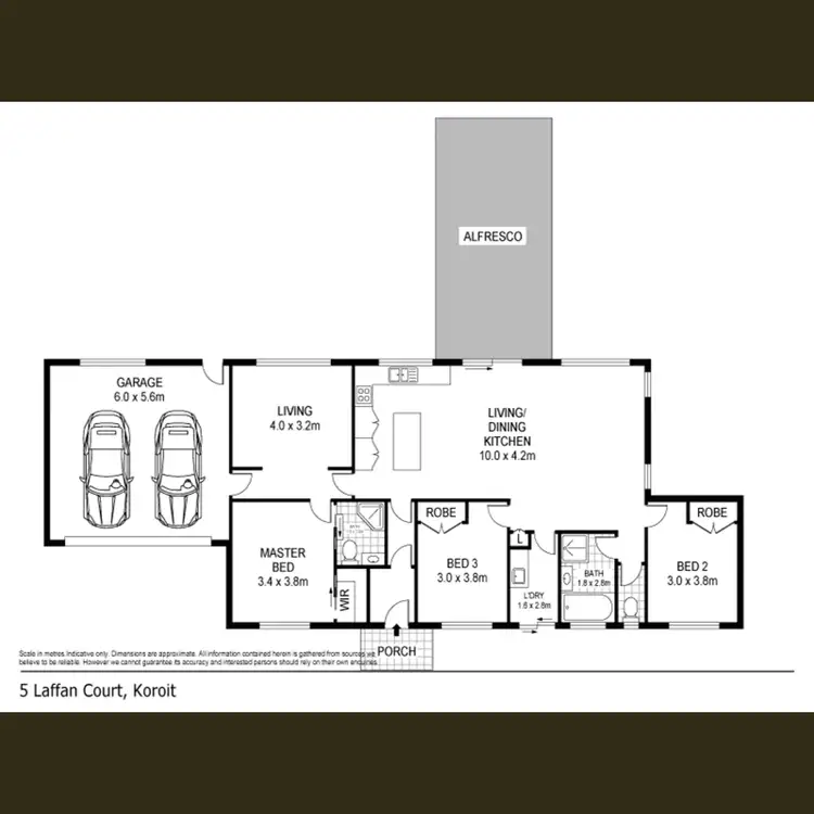 Floorplan of Homely house listing, 5 Laffan Court, Koroit VIC 3282