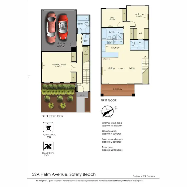 Floorplan of Homely townhouse listing, 32A Helm Avenue, Safety Beach VIC 3936