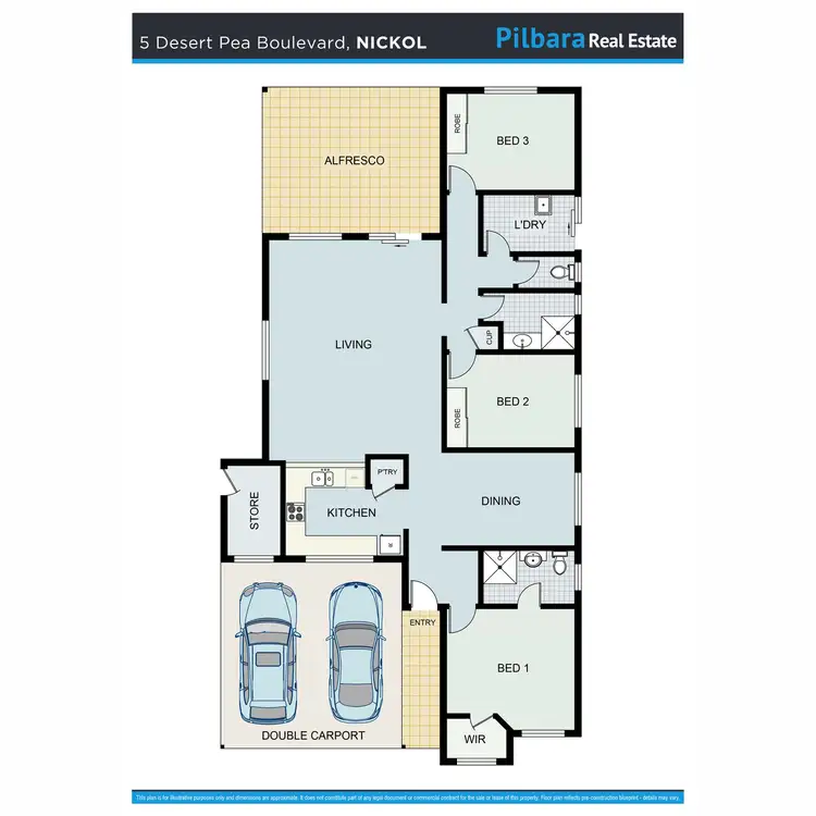 Floorplan of Homely house listing, 5 Desert Pea Boulevard, Nickol WA 6714