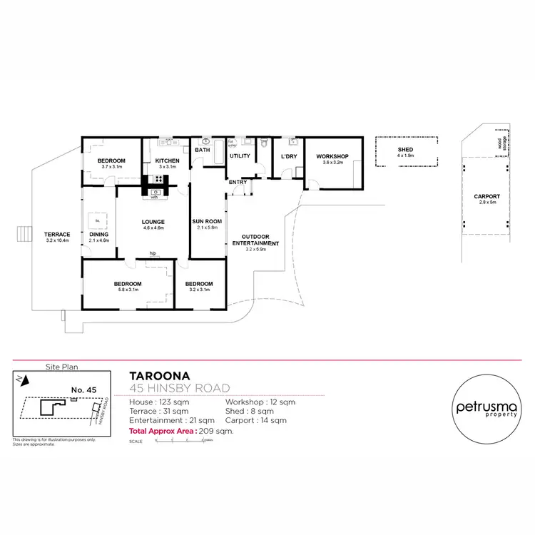 Floorplan of Homely house listing, 45 Hinsby Road, Taroona TAS 7053