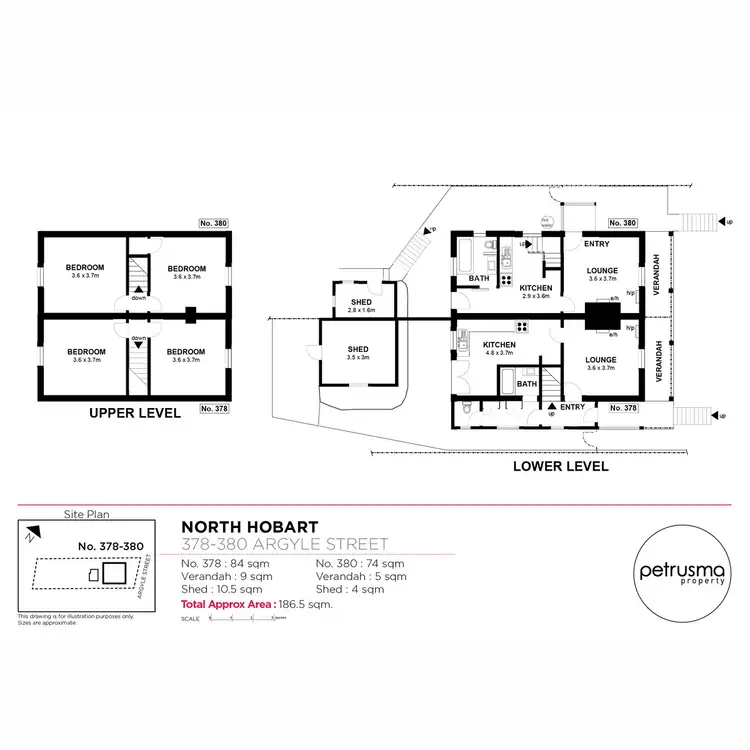 Floorplan of Homely house listing, 378-380 Argyle Street, North Hobart TAS 7000