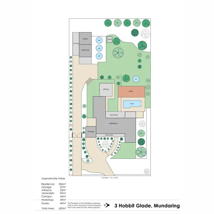Floorplan of Homely house listing, 3 Hobbit Glade, Mundaring WA 6073