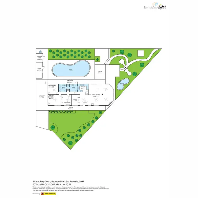 Floorplan of Homely house listing, 4 Pumphrey Court, Redwood Park SA 5097